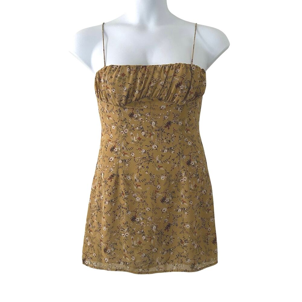 Sabo Floral Spaghetti Strap Floral Ditsy Mini Dress M Medium